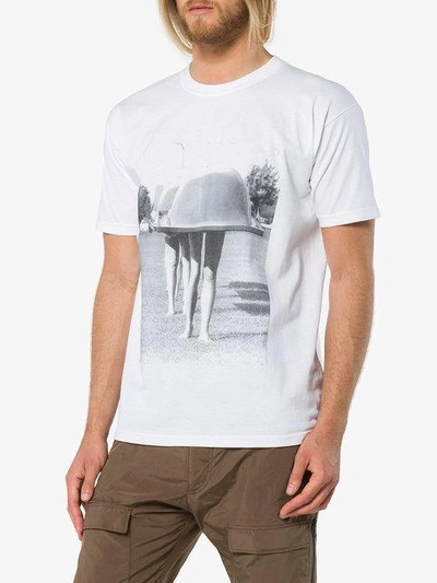 Shop Languages Bathtub Print Short Sleeve Cotton T Shirt - White