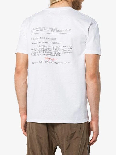 Shop Languages Bathtub Print Short Sleeve Cotton T Shirt - White