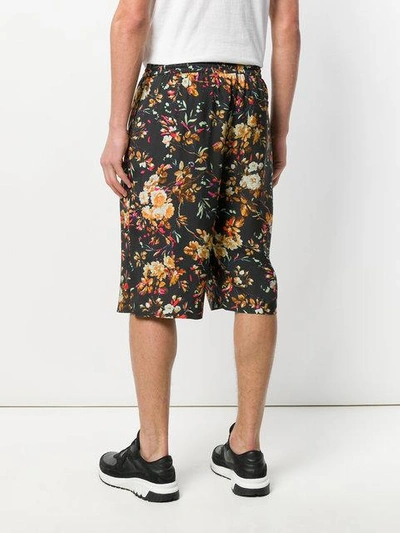 Shop Mcq By Alexander Mcqueen Floral Print Shorts In Black