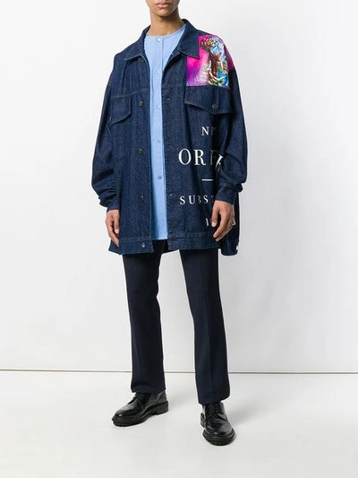 Shop Raf Simons New Order Denim Jacket