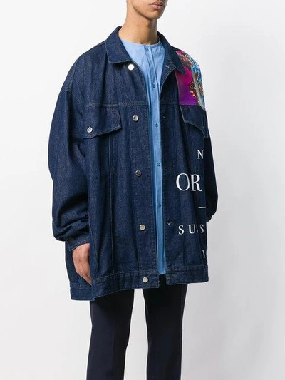 Shop Raf Simons New Order Denim Jacket