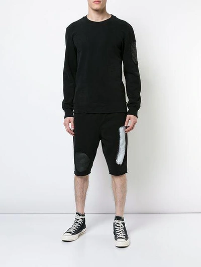 Shop Rh45 Distressed Sweatshirt - Black