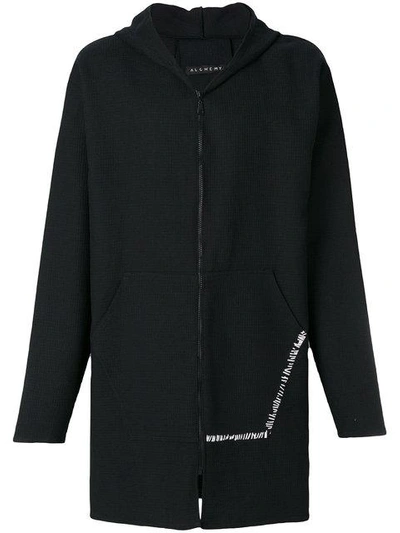 Shop Alchemy Hooded Coat In Black