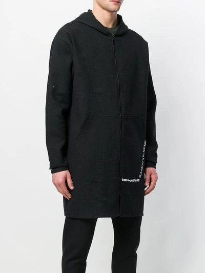 Shop Alchemy Hooded Coat In Black