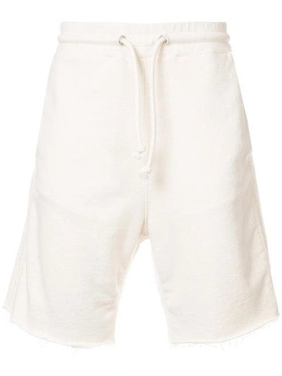 Shop Maison Margiela Drawstring Fitted Shorts In White