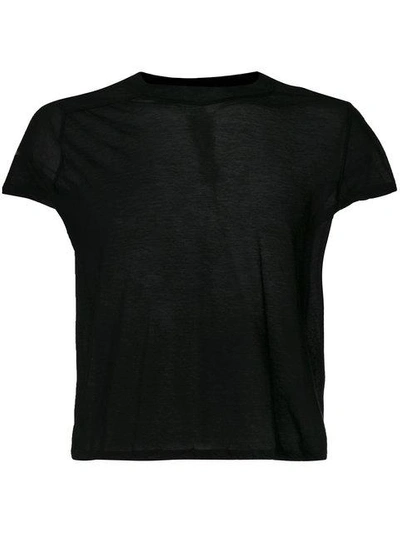 Shop Rick Owens Sheer Cropped T-shirt