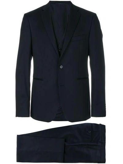 Shop Tagliatore Slim-fit Suit In Blue