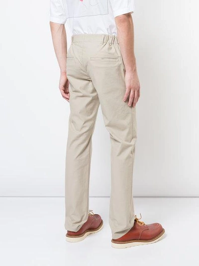 Shop Julien David Straight Leg Trousers - Neutrals