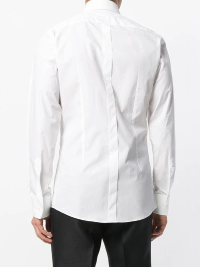 Shop Dolce & Gabbana Panelled Long Sleeved Shirt - White