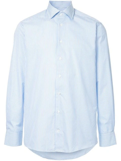 Shop Hardy Amies Striped Shirt - Blue
