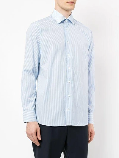 Shop Hardy Amies Striped Shirt - Blue