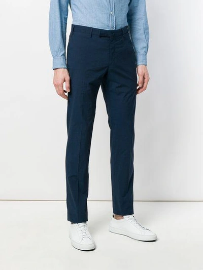 Shop Incotex Tailored Trousers In Blue