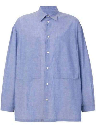 Shop E. Tautz Lineman Shirt In Blue