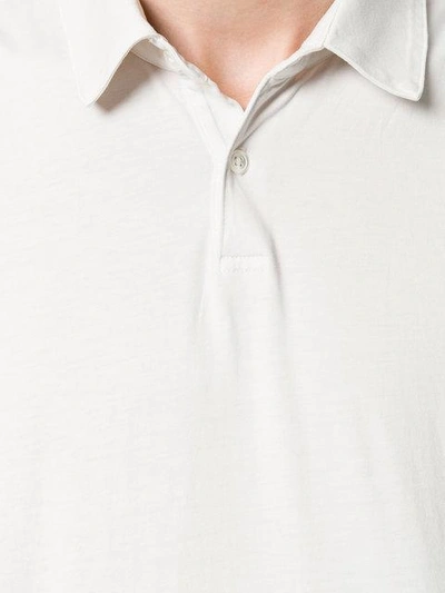 Shop James Perse Classic Polo Shirt In White