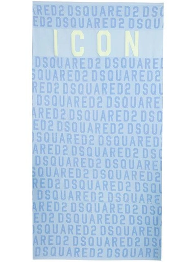 Shop Dsquared2 Icon Printed Beach Towel