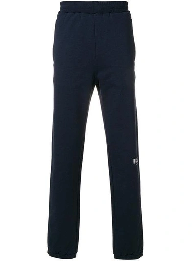 Shop Msgm Classic Tracksuit Bottoms In Blue