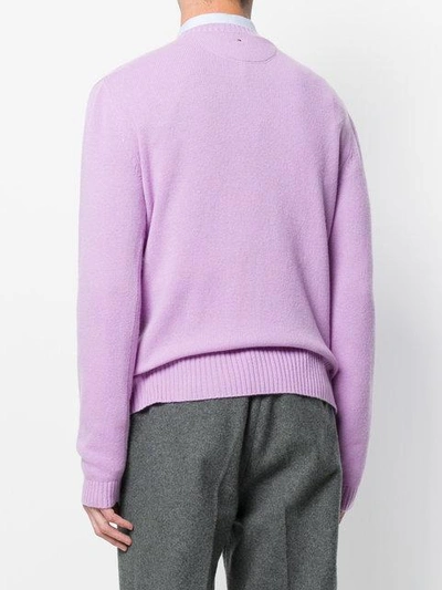 Shop Valentino Jamie Reid Patch Appliqué Sweater - Pink