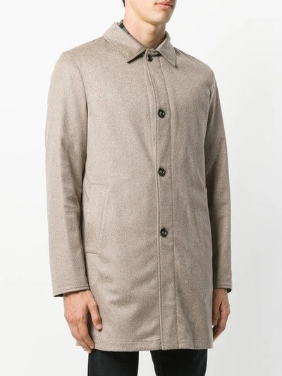 Shop Kired Reversible Single-breasted Coat - Neutrals
