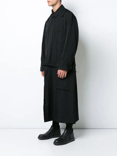 Yohji Yamamoto Oversized Detachable Bottom Coat | ModeSens