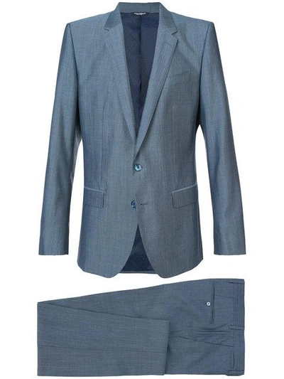 Shop Dolce & Gabbana Formal Two Piece Suit - Blue