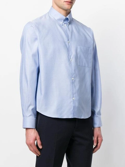 cropped button down shirt