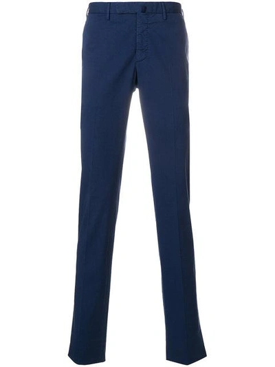 Shop Incotex Slim Fit Trousers In Blue