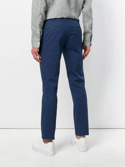 Shop Incotex Slim Fit Trousers In Blue