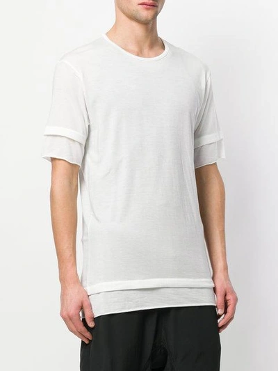 Shop Yohji Yamamoto Layered T-shirt - White