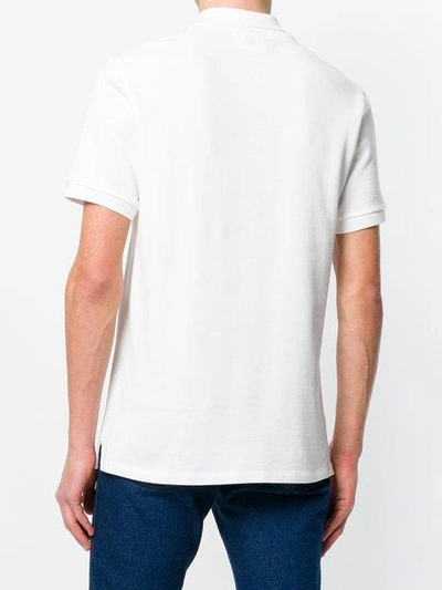 Shop Ami Alexandre Mattiussi Polo Shirt Smiley Patch In White