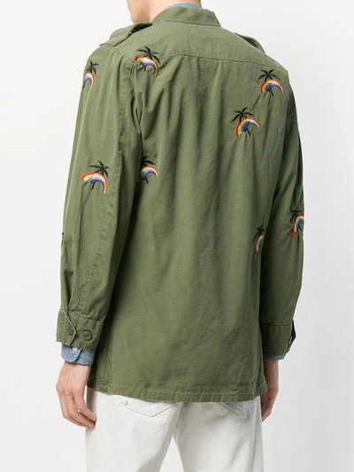 Shop As65 Jungle Embroidered Military Jacket In Green