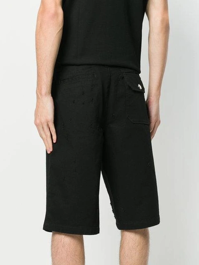 Shop Givenchy Distressed Effect Bermuda Shorts