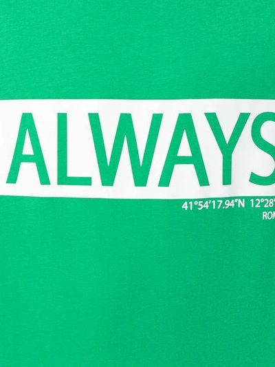 Shop Valentino Always Print T-shirt In Green