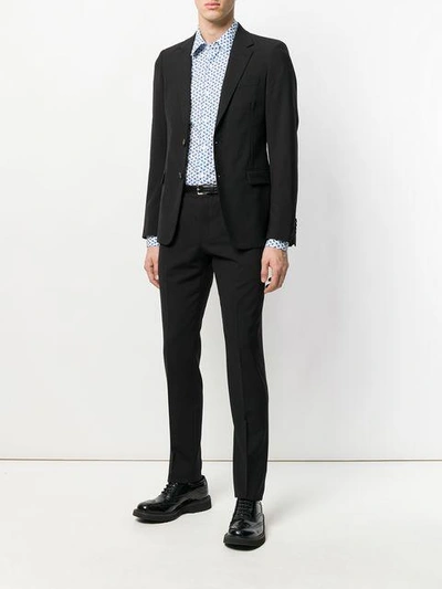 Shop Prada Classic Two Piece Suit In Black