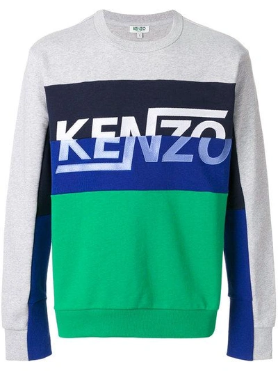 Shop Kenzo Retro Logo Sweatshirt - Grey