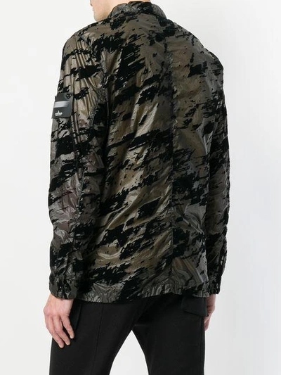 Shop Stone Island Shadow Project Printed Jacket In Green
