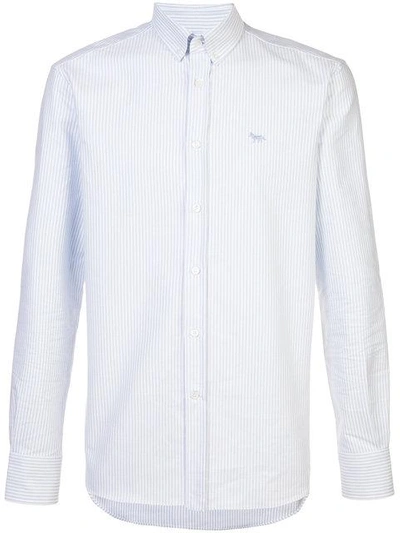 Shop Maison Kitsuné Stripe Fox Button Down Shirt