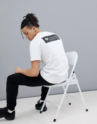 Shop Columbia Back Logo Print T-shirt In White/black - White