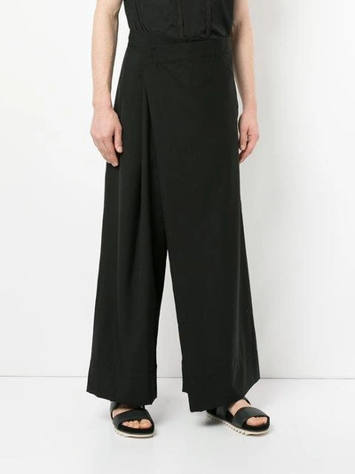 Shop Berthold Wrap Trousers In Black