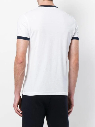 Shop Sergio Tacchini Contrast Stripe T-shirt - White