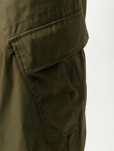 Shop Msgm Wide Leg Trousers - Green
