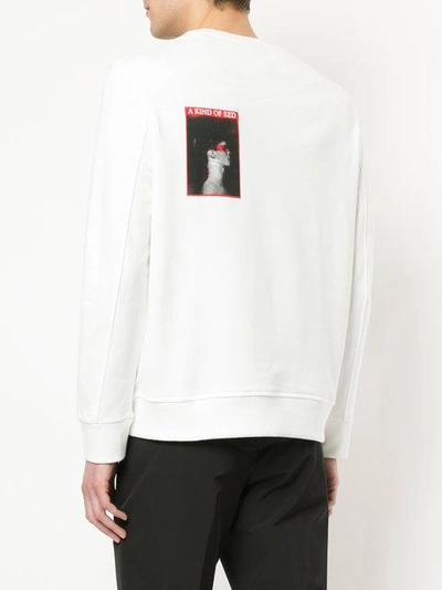 Shop Neil Barrett Graphic Print Sweatshirt - White