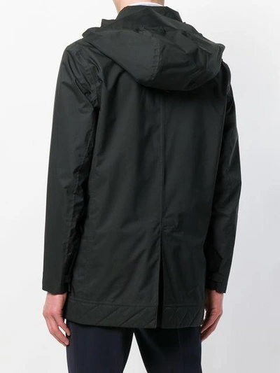Shop Norwegian Rain Double Breasted Caban Raincoat In Black
