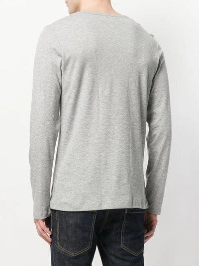 Shop The White Briefs Long Sleeved T-shirt In Grey