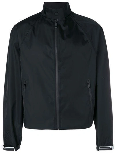 Prada Hooded Nylon Gabardine Jacket In Grey | ModeSens