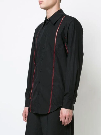 Yang Li Eyelet-trimmed Poplin Shirt In Black