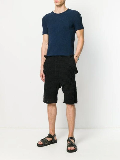 Shop Bernhard Willhelm Drop-crotch Shorts In Black