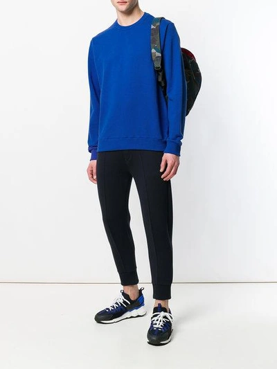 Shop Kenzo Logo Print Sweatshirt - Blue