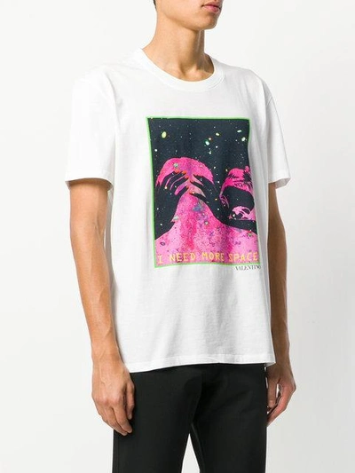 Shop Valentino Space Print T-shirt - White