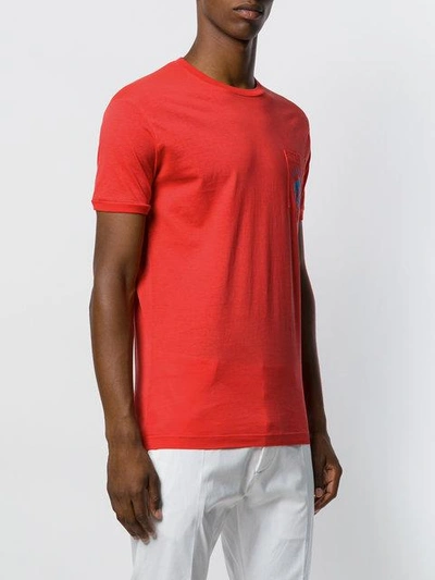 Shop Dsquared2 Logo Patch T-shirt In Red
