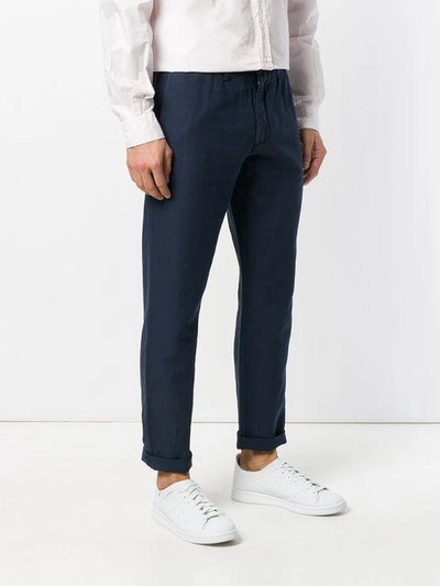 Shop Eleventy Straight-leg Trousers In Blue